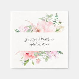 Guardanapo De Papel Jardim Floral de Aquarela Selvagem