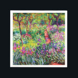 Guardanapo De Papel Jardim Íris em Giverny por Claude Monet<br><div class="desc">Por favor,  visite minha loja para obter design mais interessante e mais opções de cores. => zazzle.com/iwheels*</div>