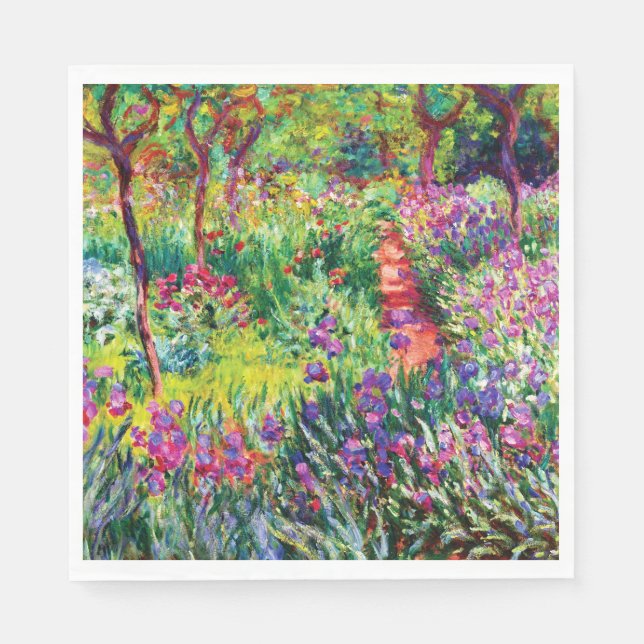 Guardanapo De Papel Jardim Íris em Giverny por Claude Monet (Frente)