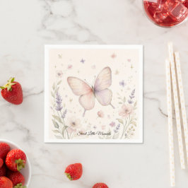 Guardanapo De Papel Jardim Pastel Caprichoso Borboleta Aniversário de 