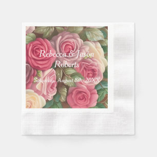 Guardanapo De Papel Jardim Rosa vitoriano - Buquê de casamento