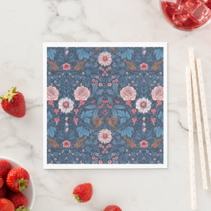 Guardanapo De Papel Jardim selvagem em azul