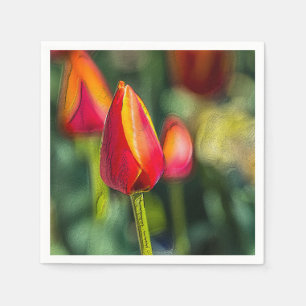 Guardanapo De Papel Jardim Textured da tulipa