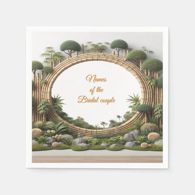 Guardanapo De Papel Jardins e Edifícios ecológicos em Harmonia (Frente)