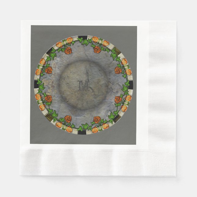 Guardanapo De Papel Jardins Stoneybrook - Monogramas (Frente)