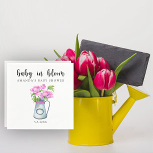 Guardanapo De Papel Jarro aquoso de flores - bebê em flor