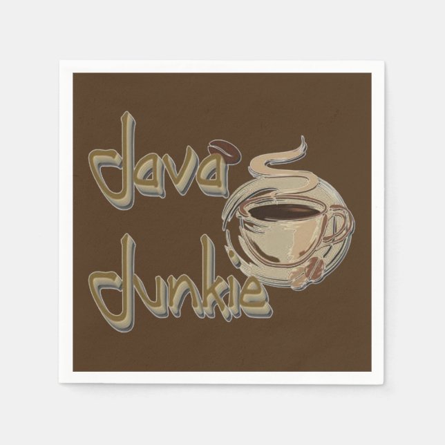 Guardanapo De Papel Java Junkie Café Amadurece Brown Napkins (Frente)