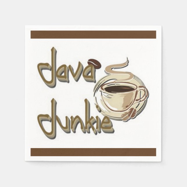 Guardanapo De Papel Java Junkie Coffee Amantes White Napkins (Frente)