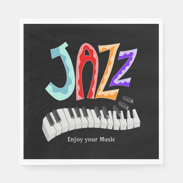 Guardanapo De Papel Jazz - Letra Napkins com Dois Tom (Frente)