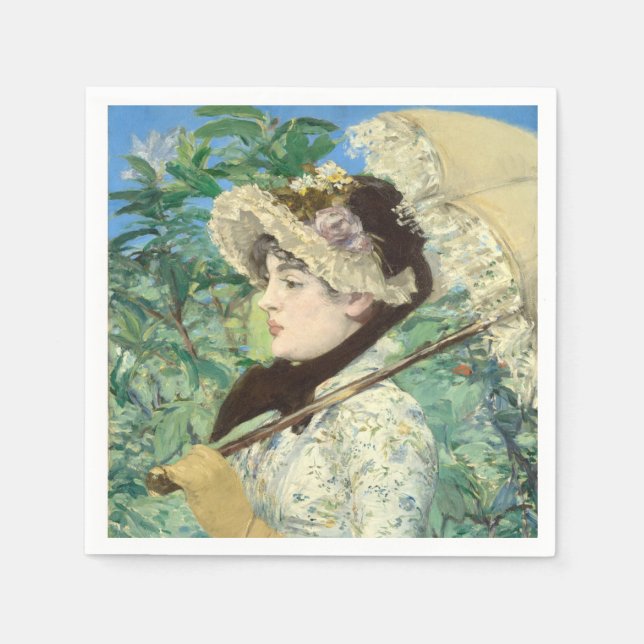 Guardanapo De Papel Jeanne (Primavera) Edouard Manet   (Frente)