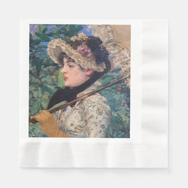 Guardanapo De Papel Jeanne (Primavera) Por Édouard Manet (Frente)