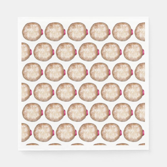 Guardanapo De Papel Jelly Rosquinha Doughnut Hanukkah Chanukkah Sufgan (Frente)