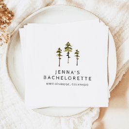 Guardanapo De Papel JENNA Pine Tree Camp Mountain Bachelorette