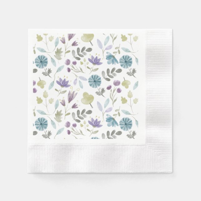 Guardanapo De Papel Jennifer Floral Winter Flowers Napkins (Frente)