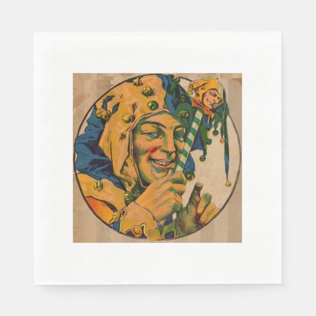 Guardanapo De Papel jester do 1920 (Frente)