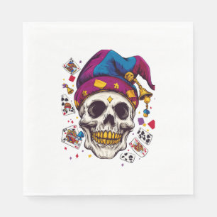 Guardanapo De Papel Jester Skull Trickster