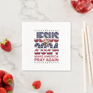 Guardanapo De Papel Jesus 2024 Faça a América Orar Novamente