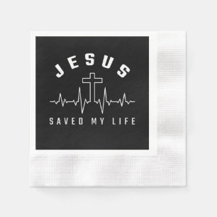 Guardanapo De Papel Jesus ama Jesus Salvou Minha Vida Cruzando Crist