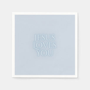 Guardanapo De Papel Jesus Ama o Design de Tipografia Cristã