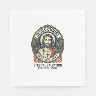 Guardanapo De Papel Jesus Barbeiro Masculino Grooming Gráfico Camiseta