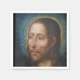 Guardanapo De Papel Jesus Cristo Com um Halo Dourado