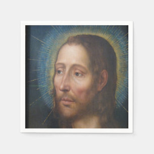 Guardanapo De Papel Jesus Cristo Com um Halo Dourado