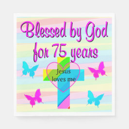 GUARDANAPO DE PAPEL JESUS ME AMA 75º ANIVERSÁRIO DE PAPEL