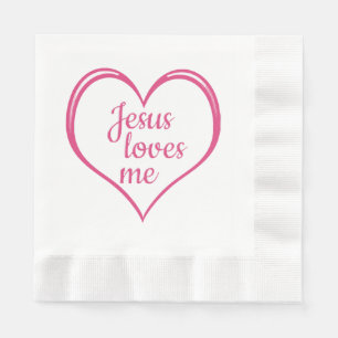 Guardanapo De Papel JESUS ME AMA no coração