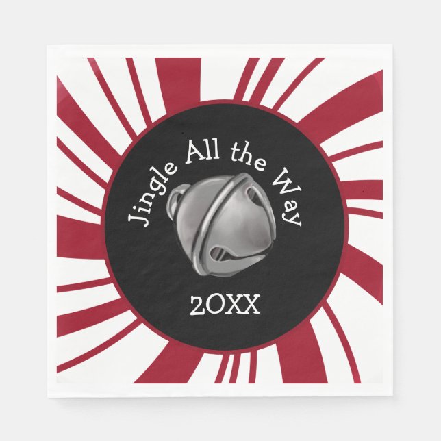 Guardanapo De Papel Jingle Bell Christmas Plates (Frente)