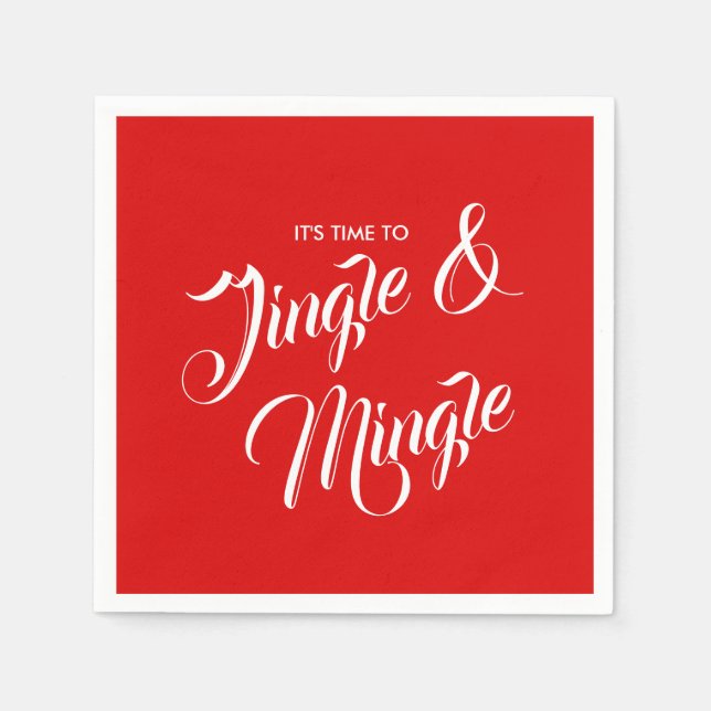Guardanapo De Papel Jingle & Mingle Christmas Holiday Paper Napkin (Frente)