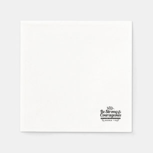 Guardanapo De Papel Jo 1:9 Bíblia Verso Design - Seja Forte e Corajoso