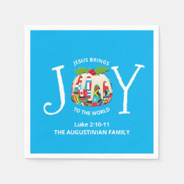 Guardanapo De Papel JOGADA DE Natal Azul Moderna AO MUNDO