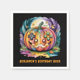Guardanapo De Papel Jogador Colorido Pumpkin Halloween Bash