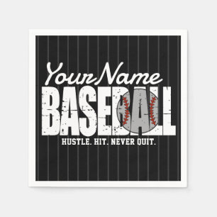 Guardanapo De Papel Jogador da Equipe Pinstripe do ADD do Baseball Ret