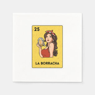 Guardanapo De Papel Jogador da Placa de Bingo da Loteria Mexicana La B