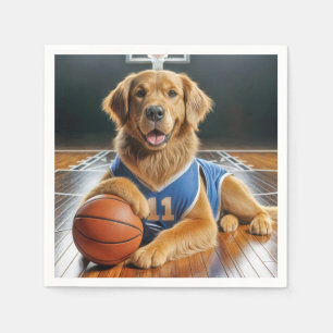 Guardanapo De Papel Jogador de basquete de ouro