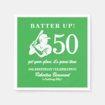 Jogador de Beisebol Moderno Aniversário de 50 anos