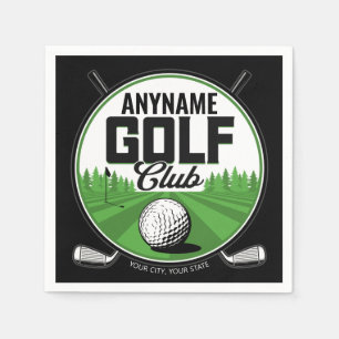 Guardanapo De Papel Jogador do Clube Golf Pro Golf, nome personalizado