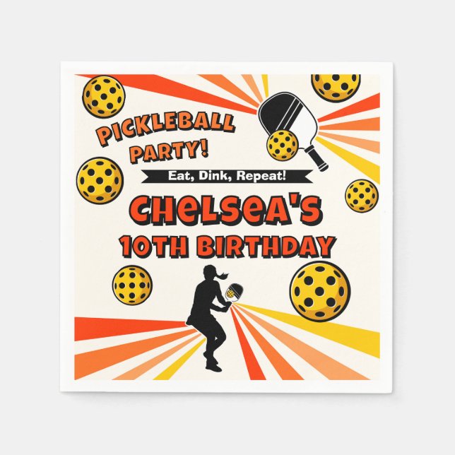 Guardanapo De Papel Jogador Retron do Partido das Raparigas de Anivers (Frente)