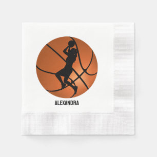 Guardanapo De Papel Jogadora de basquete, Aniversário de Basquete