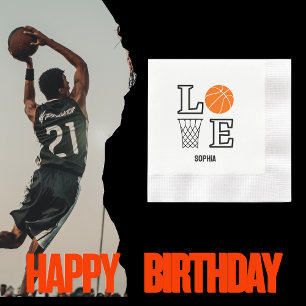 Guardanapo De Papel Jogadora de basquete, Aniversário de Basquete
