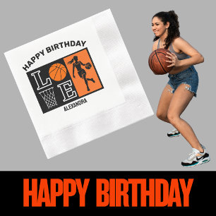 Guardanapo De Papel Jogadora de basquete, Aniversário de Basquete