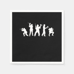 Guardanapo De Papel Jogadores Paintball Marcador Paintball Gun Paintba