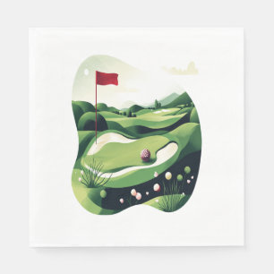 Guardanapo De Papel Jogando Campo de Golfe