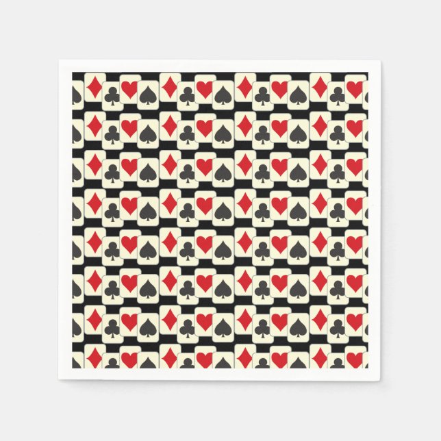 Guardanapo De Papel Jogando Cartões Quarteto (Frente)