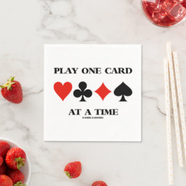 Guardanapo De Papel Jogar Uma Carta De Cada Vez Quatro Naipes