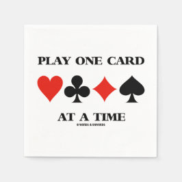 Guardanapo De Papel Jogar Uma Carta De Cada Vez Quatro Naipes
