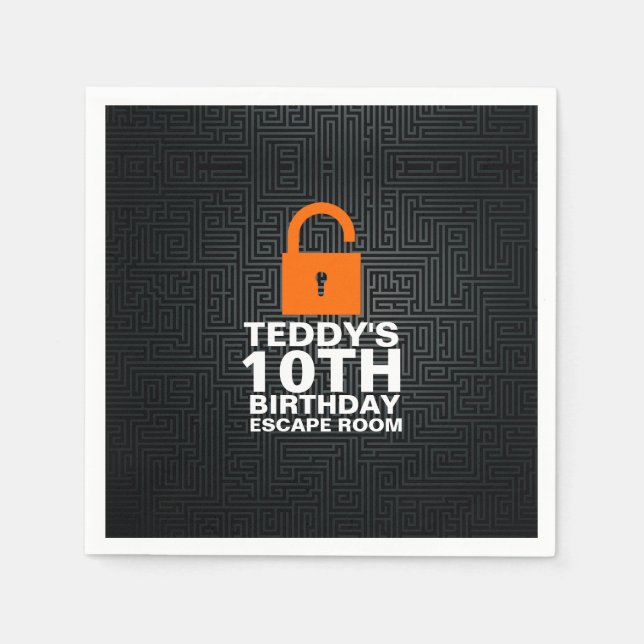 Guardanapo De Papel Jogo Mistério de Assassinato de Festa de aniversár (Frente)