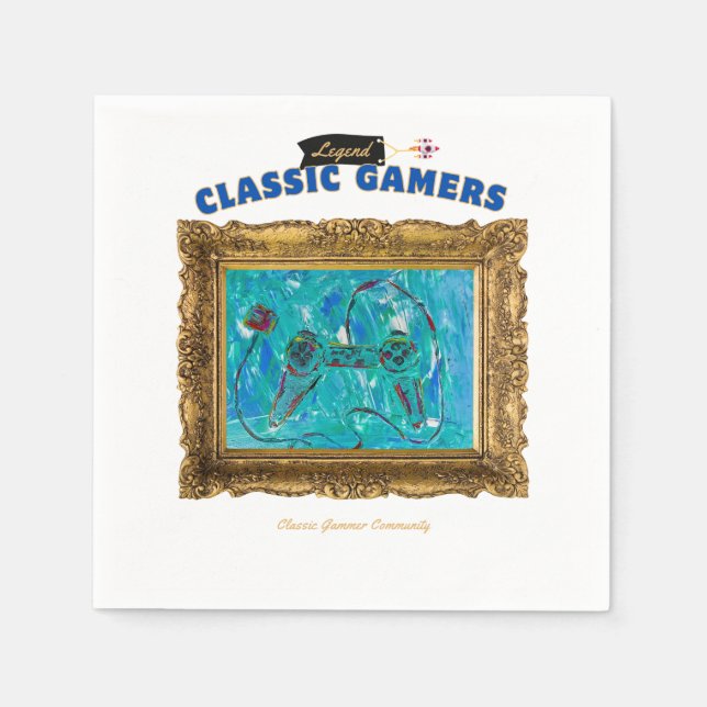 Guardanapo De Papel Jogos Clássicos, Festa de aniversário Legal, Brinc (Frente)