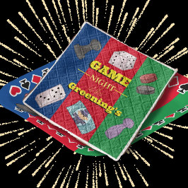 Guardanapo De Papel Jogos de jogos de conselho jogos noturnos cartões
